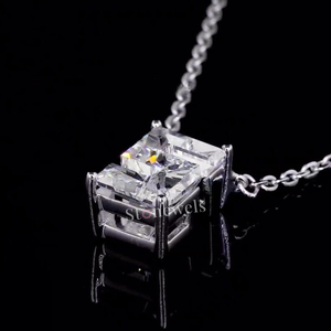 Colgantes y dijes de joyería fina de plata con cara en HPHT Lab Grown Diamond DEF VVS VS S Letter para Unisex IGI Certificate Gold/Silver - Product Image 3