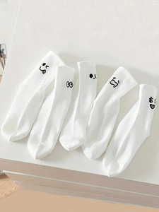 Chaussettes pour hommes en coton 100% respirant à séchage rapide, couleur unie décontractée, automne-hiver, 2 orteils, chaussettes de sport - Product Image 3