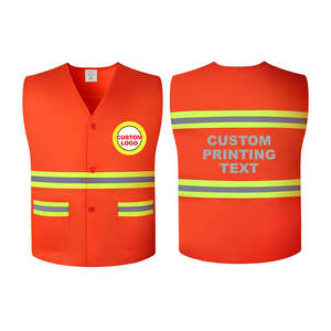 Gilet de sécurité réfléchissant en polyester haute visibilité pour les travailleurs de l'entretien, vêtements de travail pour l'été, logo personnalisé - Product Image 3