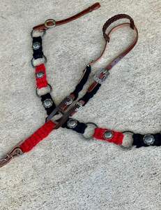 Ensemble de sellerie en cuir occidental de qualité supérieure, ensemble de bride et de collier de poitrail pour cheval durable pour l'entraînement quotidien et l'utilisation à la ferme - Product Image 5