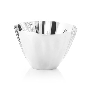 อุปกรณ์รับประทานอาหารทรงกลมชามสลัดฐานทองโบราณสีเงินเครื่องครัวชามผลไม้ - Product Image 5