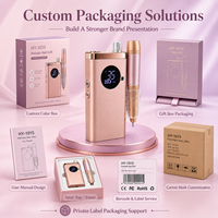 Perceuse à ongles électrique sans fil rechargeable HOWYEA 22000 tr/min avec moteur sans noyau, affichage numérique, kit de manucure et pédicure pour salon