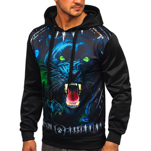 High Quality Heavyweight Cotton Men's Hoody Luxury Puff Pullover with Free Custom Print Sublimation Winter Hoodie Free Label - Product Image 2
