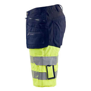 Pantalones cortos reflectantes para trabajo de alta visibilidad, pantalones cortos para trabajadores con múltiples bolsillos, pantalones cortos de seguridad para carga de construcción para hombres - Product Image 6
