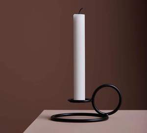 Portavelas de Hierro Zen, Decorativo para Interiores, Sala de Meditación, Iluminación para el Hogar, Estilo Minimalista, Calmante y Equilibrado - Product Image 3