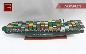 Gia Nhien Fabricant Approuvé Conception Personnalisée quantité minimale de commande Bas Navires Commerciaux Evergreen MODÈLE DE BATEAU EN BOIS _ ARTISANAT EN BOIS - Product Image 3