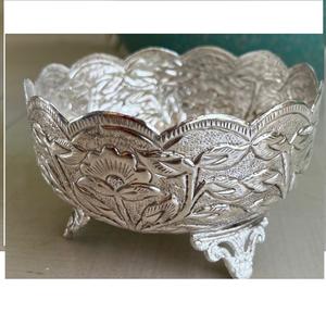 Bol de service pour fruits en relief, pour la cuisine à domicile, grande capacité, bol de service en laiton pour soupe au prix le plus bas - Product Image 1