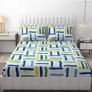 Ensemble de draps de lit 3 pièces en coton de qualité élégante Impression florale solide Style classique Confortable et idéal pour les cadeaux - Product Image 2