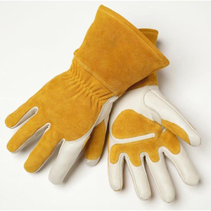 Gants de soudeur Gants en cuir de vachette isolés et résistants à l'usure Gants de soudage à protection ignifuge épaissie - Product Image 6