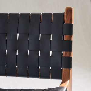 Tabourets de bar en teck massif au design moderne avec sièges en cuir tressé pour une utilisation en intérieur et en extérieur, salon, couleur personnalisée pour les hôtels - Product Image 5