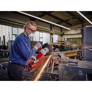 Meuleuse d'angle sans fil 36V 2200W avec profondeur de coupe maximale de 70 mm, moteur sans balais 6600 tr/min, interrupteur à gâchette, chargeur de batterie, disque de coupe - Product Image 1