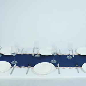 Chemin de table en lin imprimé floral Long Style rustique pour la maison Hôtel ou ferme Mariages Technique tissée - Product Image 6