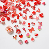 Multi Color Resin mini cartoon Nail mix Flower 3D Charms For DIY Acrylic Nail Art Ornaments Jewelry Accessories