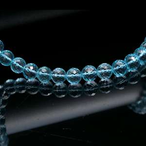Vente chaude naturel suisse bleu topaze lisse forme ronde 10mm perles pierre précieuse en vrac pour la fabrication de bijoux collier cadeau pour les femmes - Product Image 4