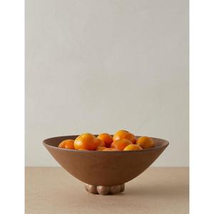 Bol décoratif vintage en bois avec poignées métalliques, plat de service alimentaire, compatible lave-vaisselle, écologique, fait main, accessoires pour fêtes et maison - Product Image 6