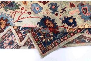 ชุดพรมขนสัตว์8x10 oushak แบบวินเทจพรมปฏิวัติสีชมพูสีน้ำเงินสำหรับห้องนั่งเล่นสวดมนต์พรมบ้านที่สวยงาม - Product Image 4