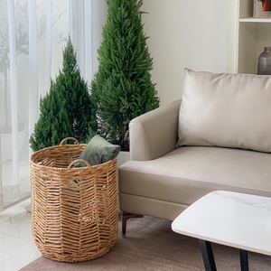 Cestas cuadradas de almacenamiento de lavandería para el hogar con mango cómodo de alta calidad, jacinto de agua y mimbre tejido a mano - Product Image 2