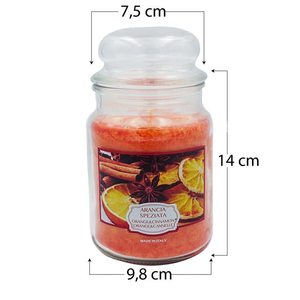 Grandi vasetti di vetro 510g candele profumate di arancia e cannella, fruttate e piccanti, per la casa, set di candele regalo di natale - Product Image 2