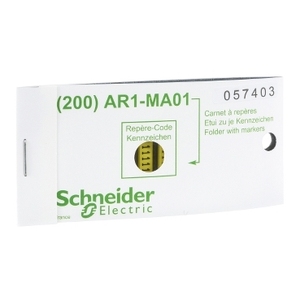 Per SCHNEIDER ELECTRIC Linergy TR Terminali per Cavi Gialli Tipo Clip-in con 2 Caratteri Numerici Set da 200 - AR1MA012 Marcatori - Product Image 1
