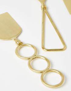 Juego de cuchillos para queso de 3 piezas con mango de anillo de diseñador de acero inoxidable con logotipo personalizado a un precio asequible - Product Image 2