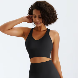 Nouveau Soutien-Gorge de Sport Réversible Sans Armature Couleur Bonbon Grande Taille 2026 pour Femme, Personnalisable avec Logo, Dos Nu, pour Yoga - Product Image 5