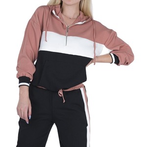 Conjunto Deportivo Personalizado para Mujer, Pantalones Deportivos Acampanados, Tejido de Algodón, Sudadera Corta Ajustada, Conjunto Deportivo Informal Ajustado - Product Image 5