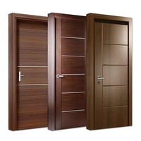 Nouvelle porte intérieure en bois massif WPC MDF, design étanche, peinture mélamine, pour salle de bain, pré-montée