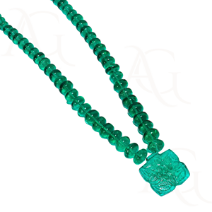 Collar de Esmeralda cultivada en laboratorio, cuentas facetadas, hilo de piedras preciosas de corte Nano verde pulido suave para fabricación de joyas personalizable - Product Image 4