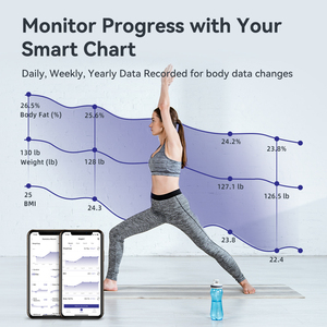 Smart <b>Electronic</b> Bathroom Floor Scales Digital Body Fat Bmi Scale With Va Screen Lcd Display Bluetooth Function <b>Glass</b> Material - Product Image 3