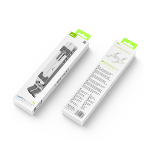 SP-198 blanc moderne support pour ordinateur portable en plastique bureau d'ordinateur pour la maison ou le bureau - Product Image 2