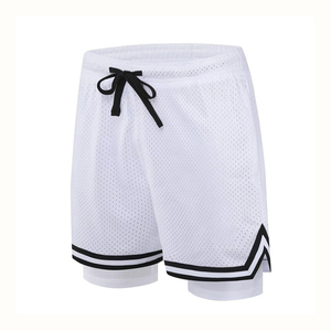 Pantalones cortos de baloncesto de malla para mujer, cintura con cordón, transpirables, de color liso, pantalones cortos deportivos para todas las estaciones, ajuste regular - Product Image 4