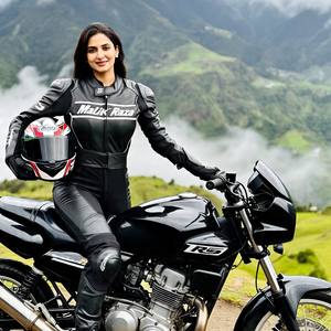 Traje de moto de cuero de tamaño personalizado a medida | BBW y tallas grandes | Hecho a medida | Medidas a medida - Product Image 2