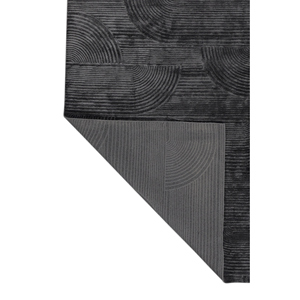 Aprezo Classic <b>Boho</b> Aiar-3017 Acrylic Hand Knotted <b>Rug</b> Grey Black Abstract for Home Hallway Flat Weave Rectangle Room <b>Rug</b> - Product Image 5