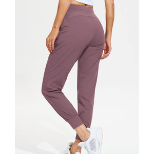 Custom Logo Heavyweight Breathable Velour Stacked <b>Jogger</b> <b>Set</b> for <b>Women</b> High Waist Cotton Pants Stretch Feature for Adults - Product Image 2