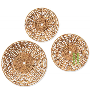 Boho Wall Hanging Decor <b>Clock</b> Wall Decor Woven Wall Hanging Baskets Variety of Shapes OEM in Vietnam Factory - Product Image 5