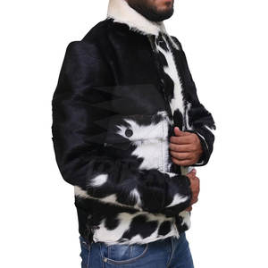 Chaqueta de piel de vaca de alta calidad con mangas largas Diseño personalizable 'Hair On' Mejor precio Logotipo frontal - Product Image 2