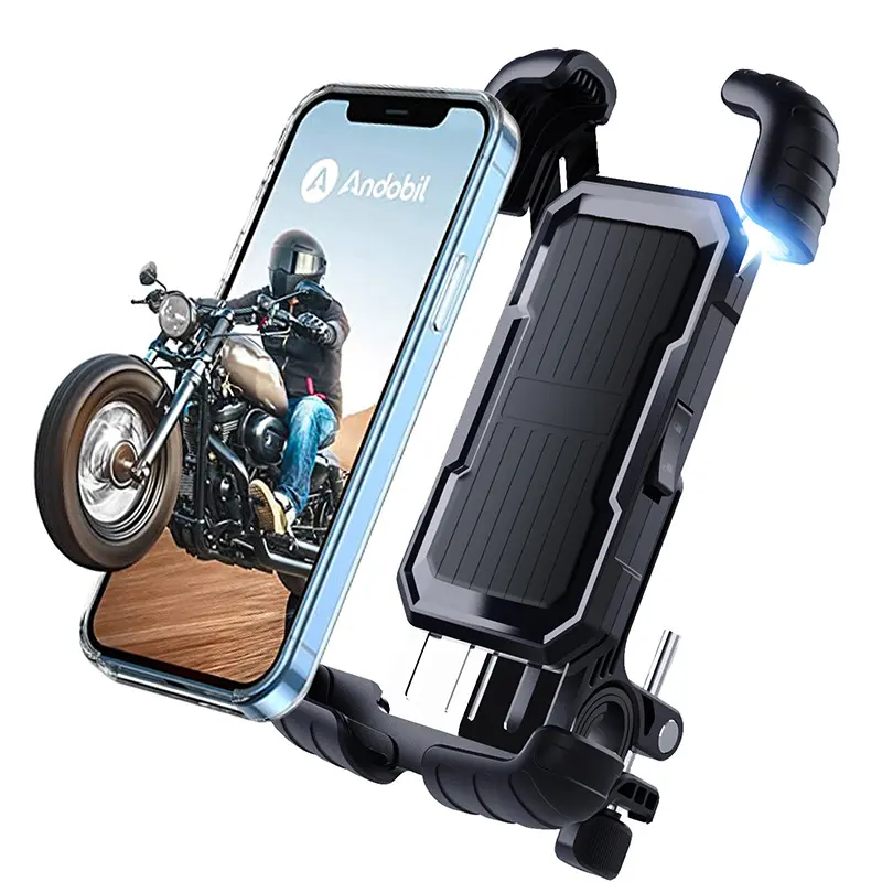 Suporte móvel para bicicletas GPS Navegação One Click Locking Firm Gripping Anti Shake And Stable Cradle Clamp Bicycle Phone Mount