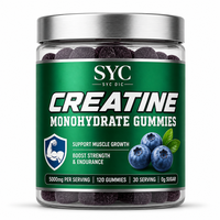 Gummies de créatine SYC BIO, créatine monohydrate pure, 60 unités, soutien antioxydant, complément alimentaire, prix d'usine pour marque privée