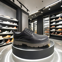 Sepatu Safety Kulit Bisnis SOLID STONE Anti Benturan Tahan Aus Sepatu Kerja Formal untuk Staf Kantor Pekerja Bengkel