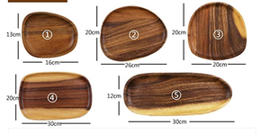 Juego de Platos Reutilizables de Madera Natural de Estilo Nuevo y Venta Caliente, Plato para Desayuno, Plato Irregular - Product Image 4