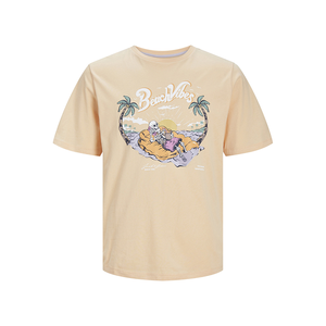 Camiseta gráfica informal para hombre, Camiseta con estampado de puesta de sol de montaña, ropa de calle coreana, Camisa de algodón de estilo para veranos - Product Image 6