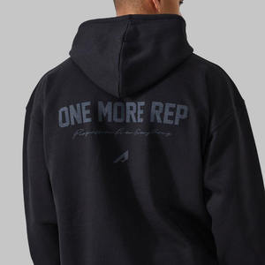 Sweat à capuche actif surdimensionné personnalisé pour hommes basique en coton mélangé avec motif solide nouveau design prix d'usine sweats à capuche en gros - Product Image 5