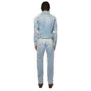 Veste en jean personnalisée pour homme – Tendance automne, style décontracté, col montant - Product Image 4