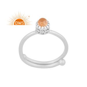 Diseño hecho a mano 925 Plata de Ley fina Citrino natural Piedra preciosa Anillo ajustable Fabricante de joyas - Product Image 1