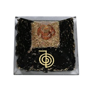 La mejor calidad Premium Shungite Gemstone Orgone Reik Pyramid Pulido Ecológico Decorativo Vacaciones y Navidad al por mayor - Product Image 6