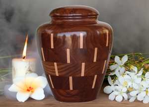 Handmade Wooden Adult Cremation <b>Urns</b> for Human Ashes Joint Personalized Funeral Pet Memorial for <b>dog</b> cat <b>urn</b> - Product Image 2