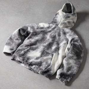 Sudadera con Capucha de Piel Sintética Tie-Dye Personalizada al por Mayor, Sudadera con Bolsillo Tipo Canguro y Cremallera para Hombre, Sudadera con Estampado Tie-Dye de Moda Extra Grande - Product Image 2