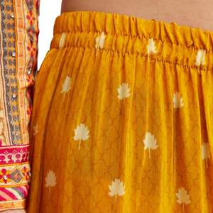 ชุดสูทพาลาซโซพิมพ์ลายมัสตาร์ดสีเหลืองเสื้อผ้าพื้นเมืองสำหรับผู้หญิงเสื้อผ้าผลิตตามสั่งผู้ผลิต - Product Image 6