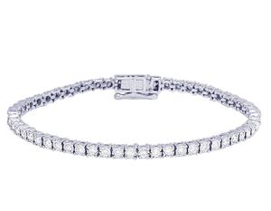 <b>Men's</b> Moissanite Tennis Bracelet in Gold Plated 925 <b>Silver</b> Handmade Luxury Jewelry - Product Image 1