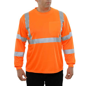 Men's HI <b>Vis</b> Reflective <b>T</b>-<b>Shirt</b> Custom Fashion Style with <b>High</b> Visibility Safety Top Sale OEM Customizable Logo - Product Image 4